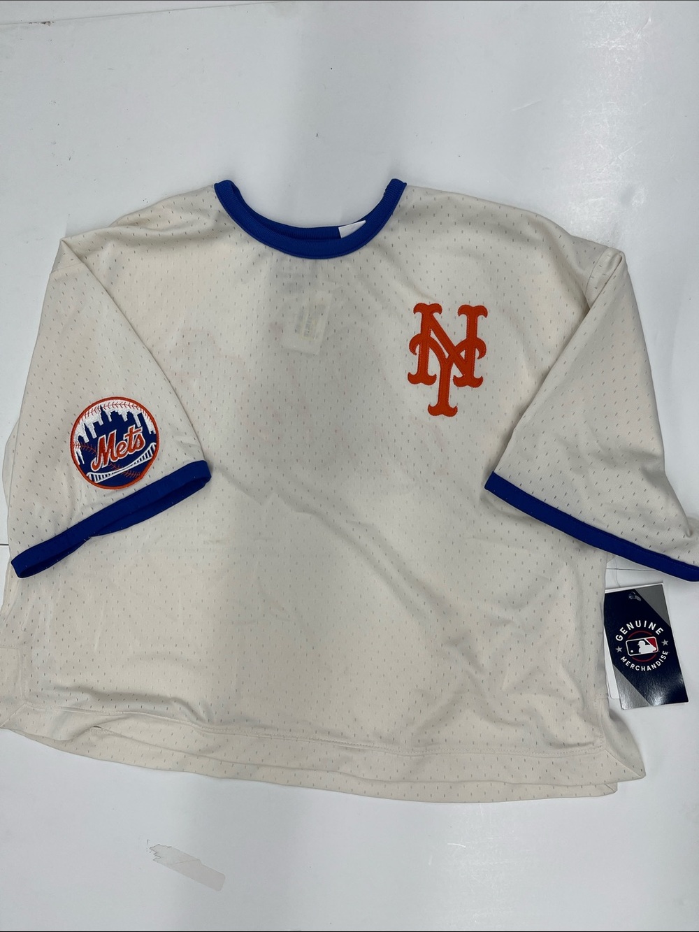 NEW Champion MLB Officially Licensed New York Mets Cropped Jersey Size Large